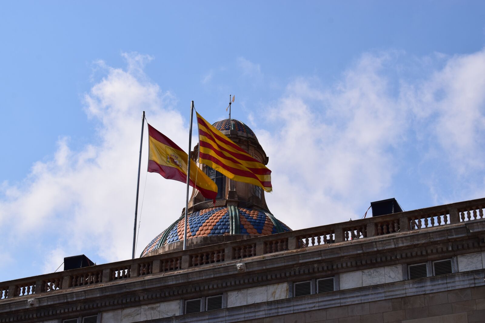 Nikon D3300 sample photo. Sky, flags, spain photography