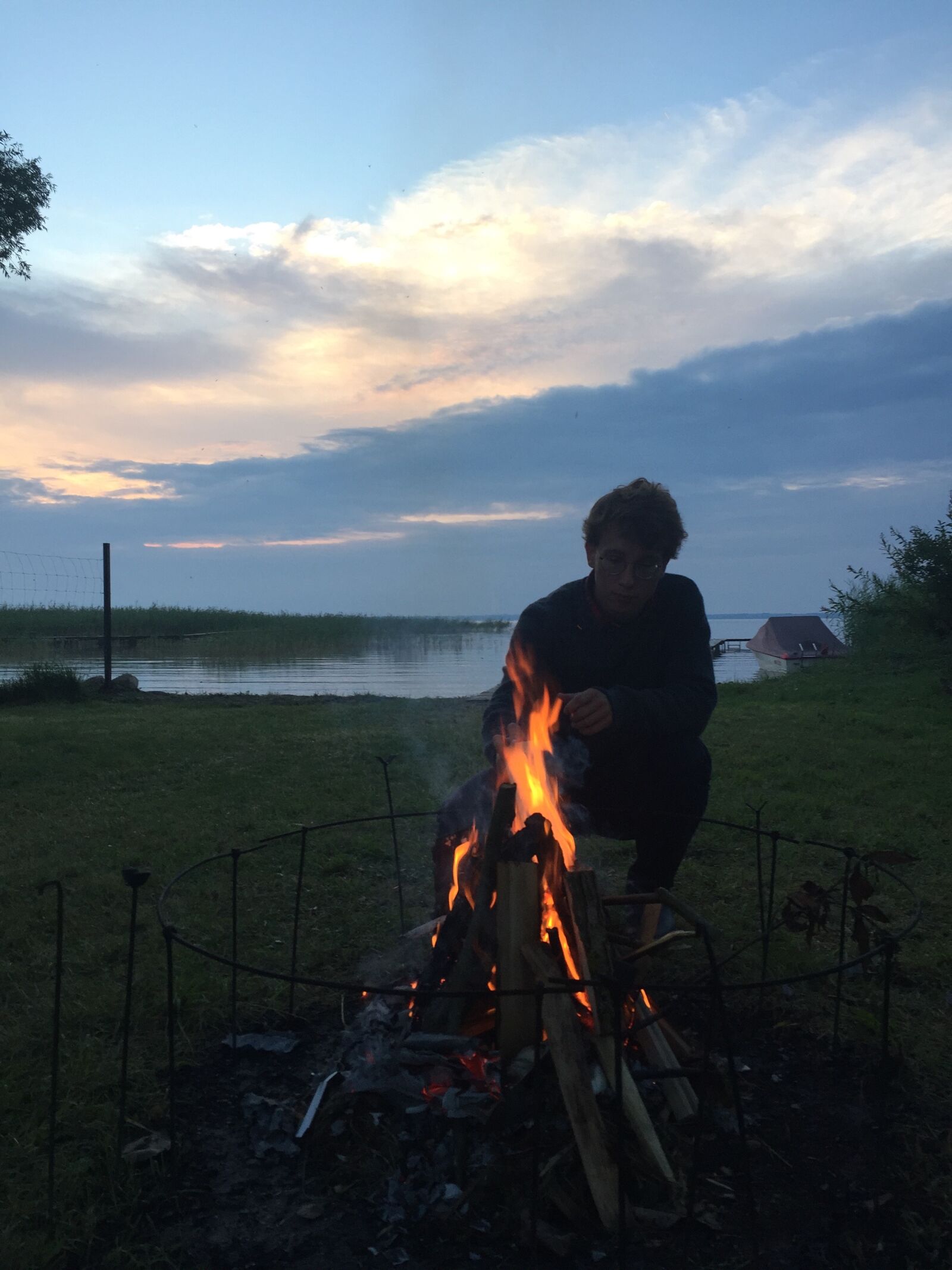 iPhone 6 back camera 4.15mm f/2.2 sample photo. Bonfire, campfire, mazury, poland photography