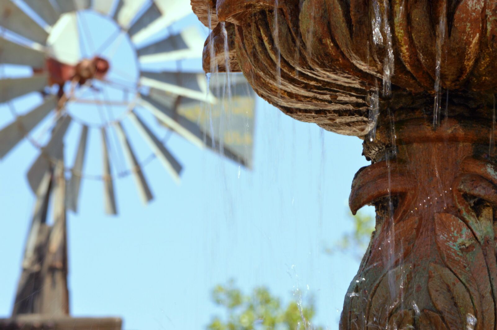 Nikon D3200 sample photo. Fountain, water, windmill photography
