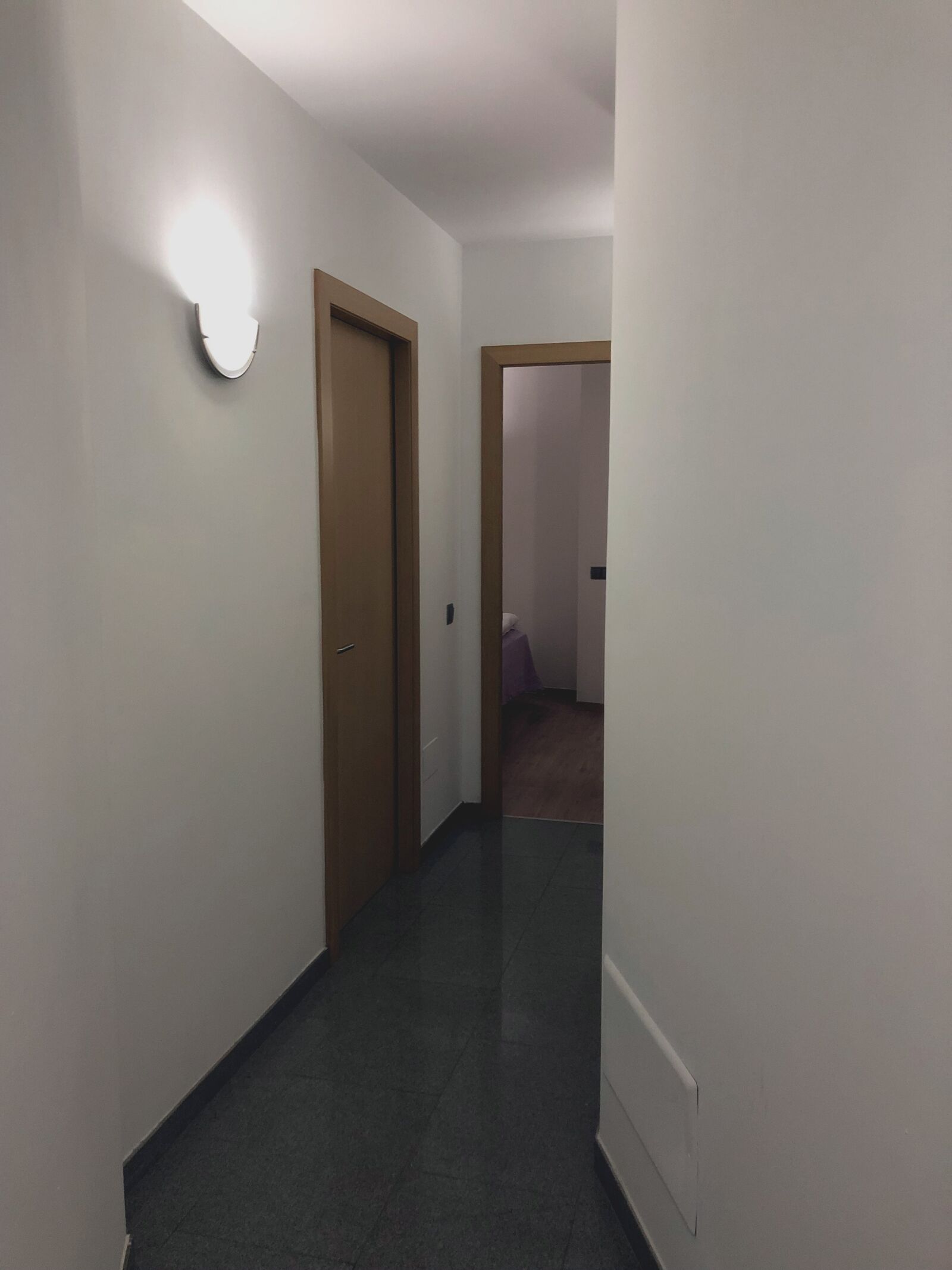 iPhone X back dual camera 4mm f/1.8 sample photo. Corridor, door, apartment photography