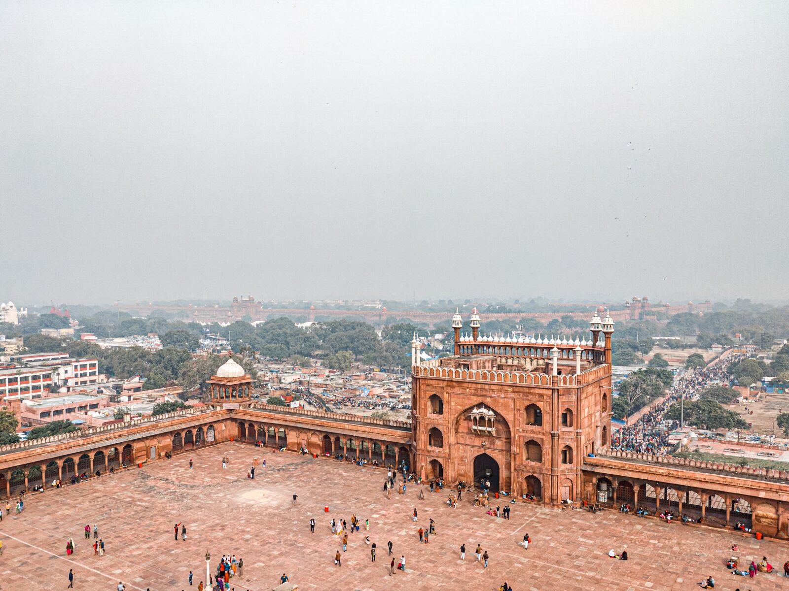 Google Pixel 3a sample photo. Delhi, jama masjid, tower photography