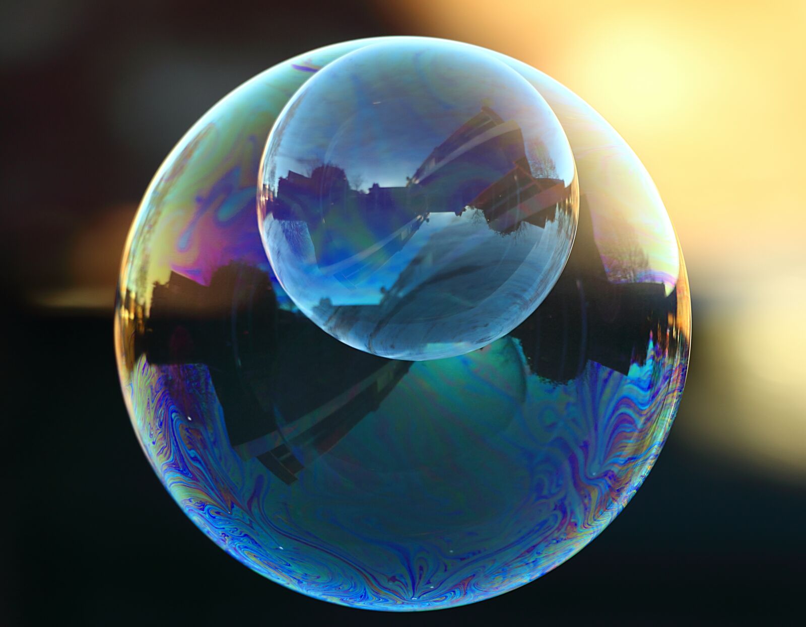 Canon EOS 700D (EOS Rebel T5i / EOS Kiss X7i) sample photo. Soap bubble, colorful, mirroring photography
