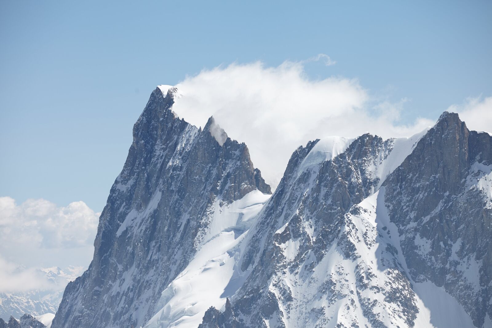 Canon EOS 5D Mark II sample photo. Chamonix, wind swept, peaks photography