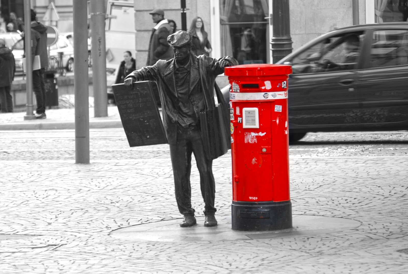 Nikon D80 sample photo. Mailbox, post, street photography