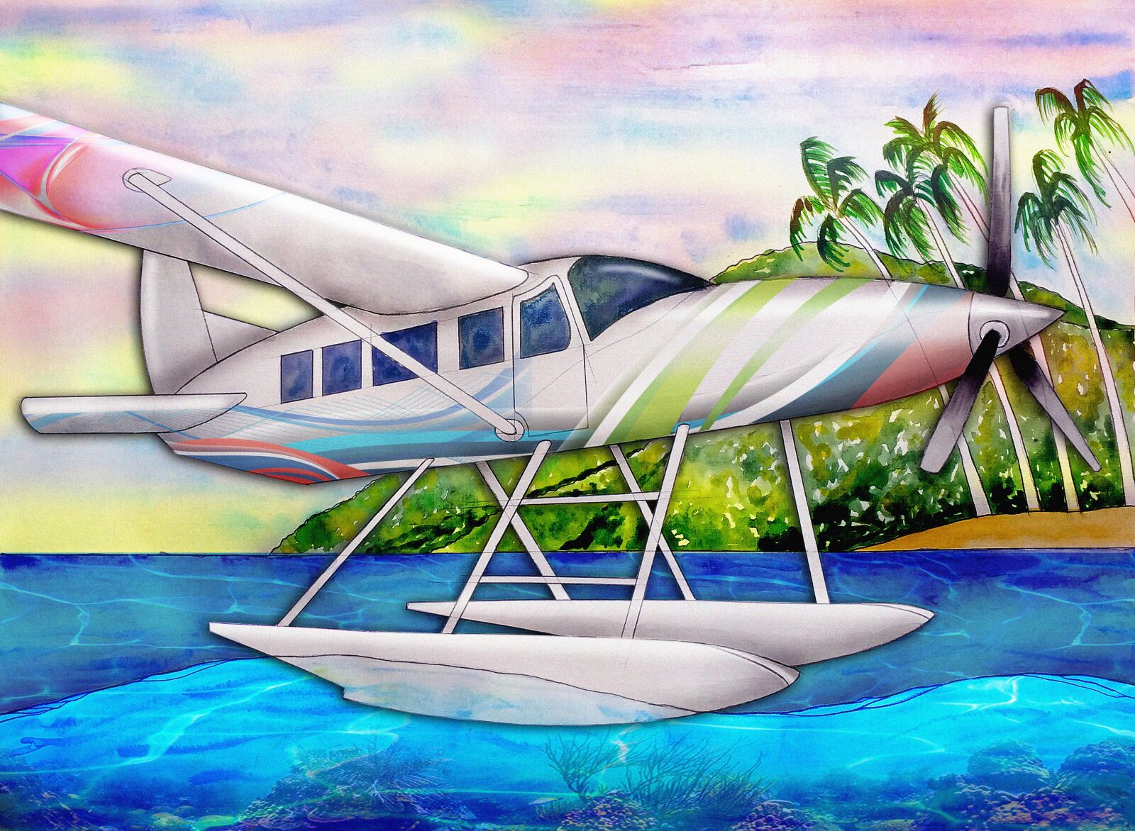 Samsung Galaxy J4+ sample photo. Hydroplane, seaplane, aircraft photography
