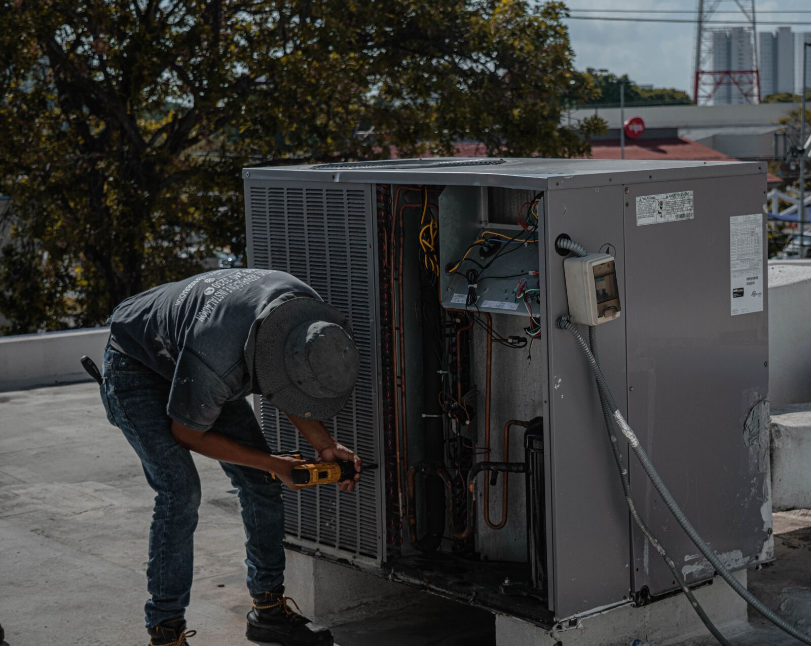 Nikon D5500 sample photo. Work, air conditioners, team photography