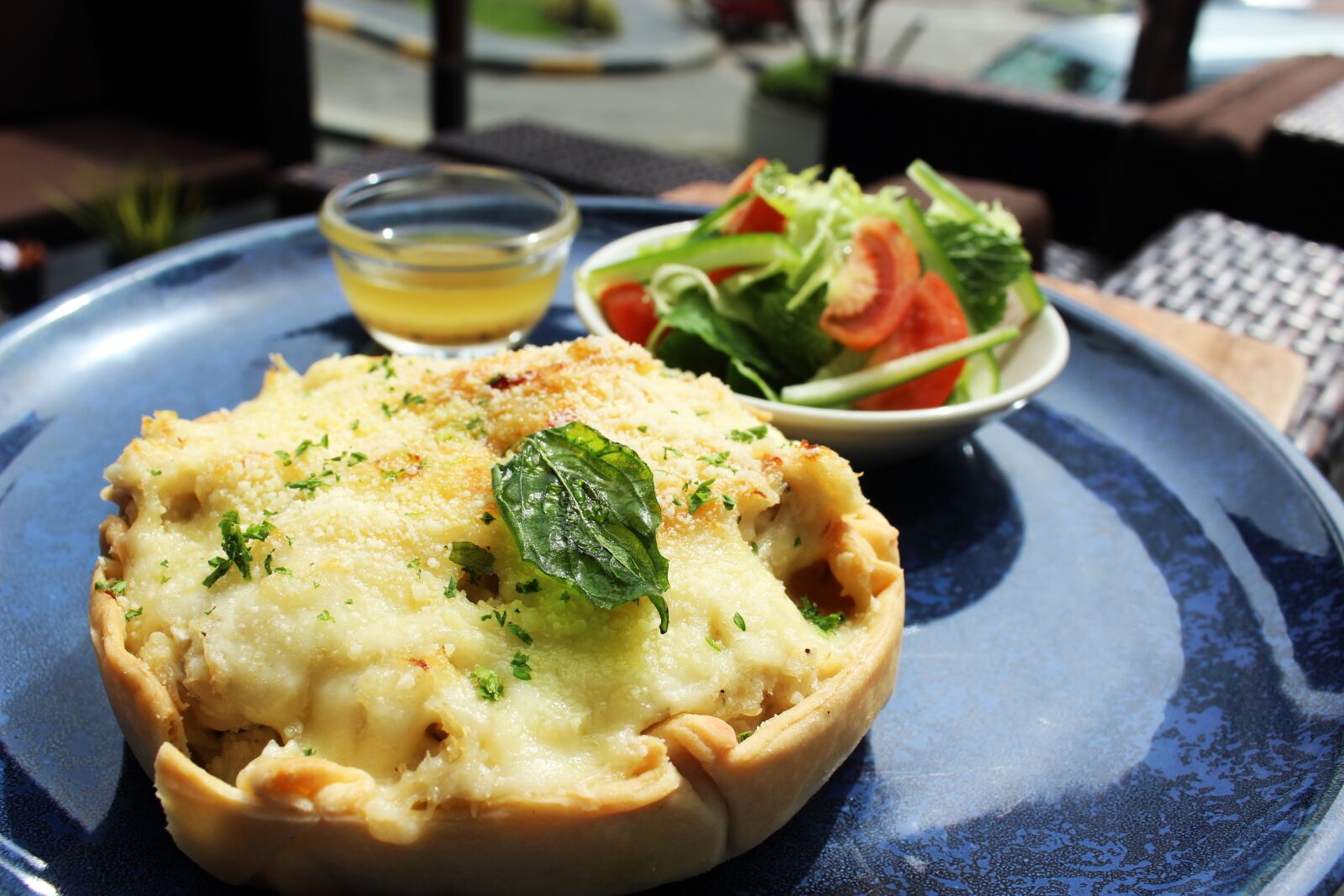 Canon EOS 600D (Rebel EOS T3i / EOS Kiss X5) sample photo. Baked crab, garden salad photography