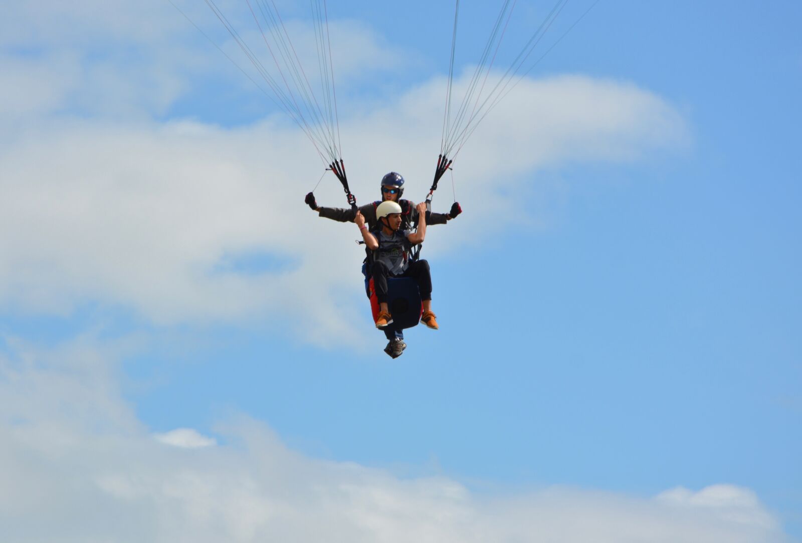 Nikon D5200 sample photo. Paragliding, tandem paragliding, blue photography