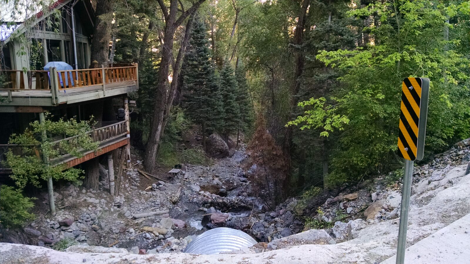 Motorola XT1080 sample photo. Bridge, caution, creek, house photography