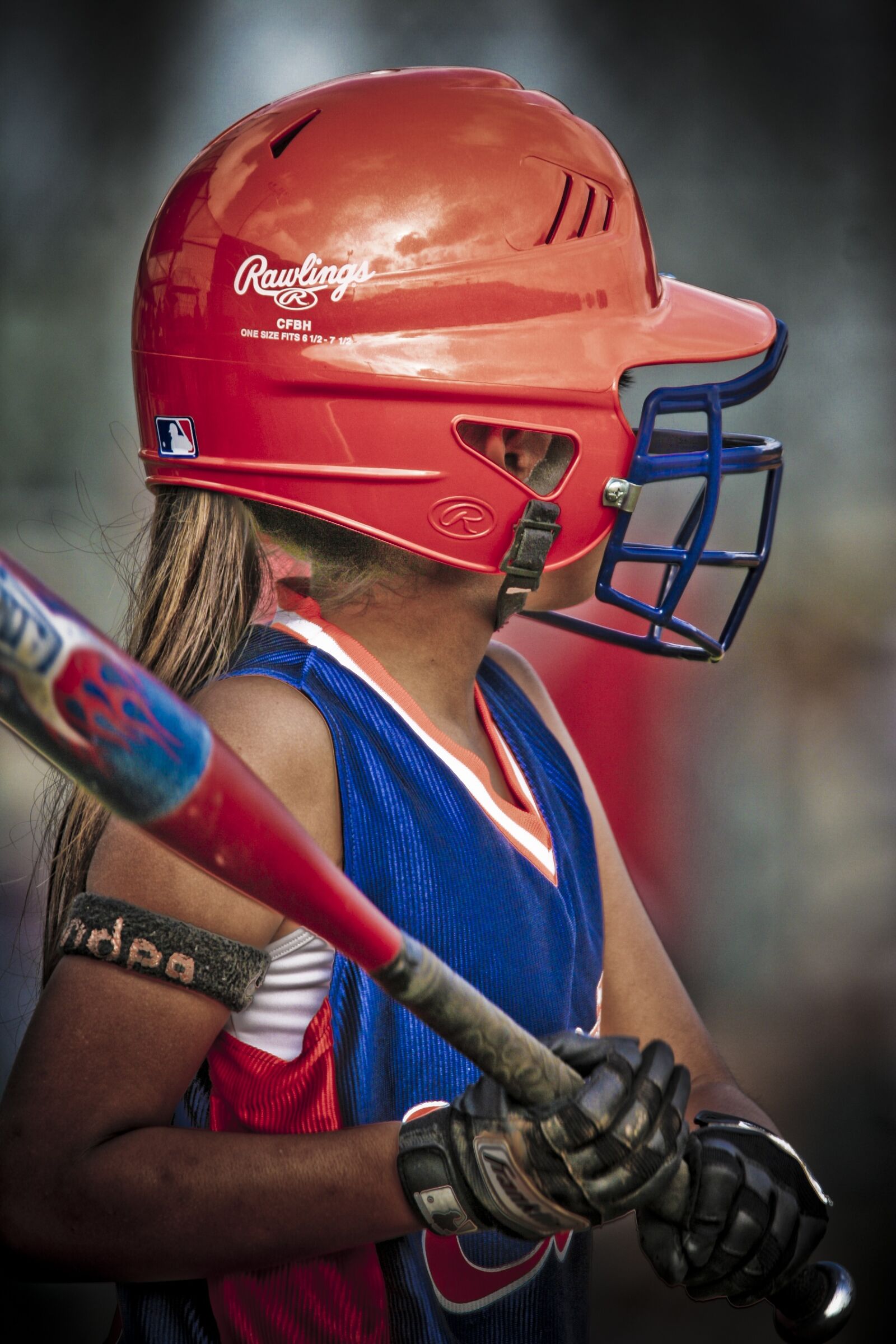 Canon EOS 20D sample photo. Softball, girls, game photography