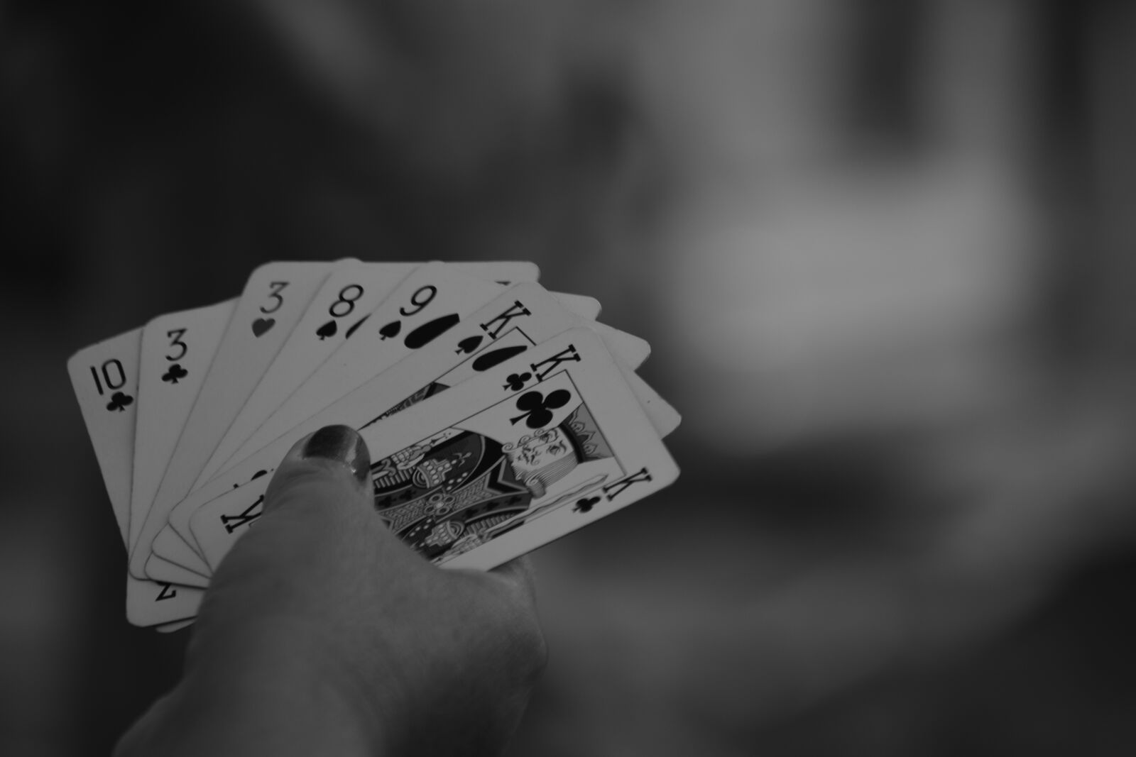 Nikon D5200 sample photo. Cards, game, white black photography