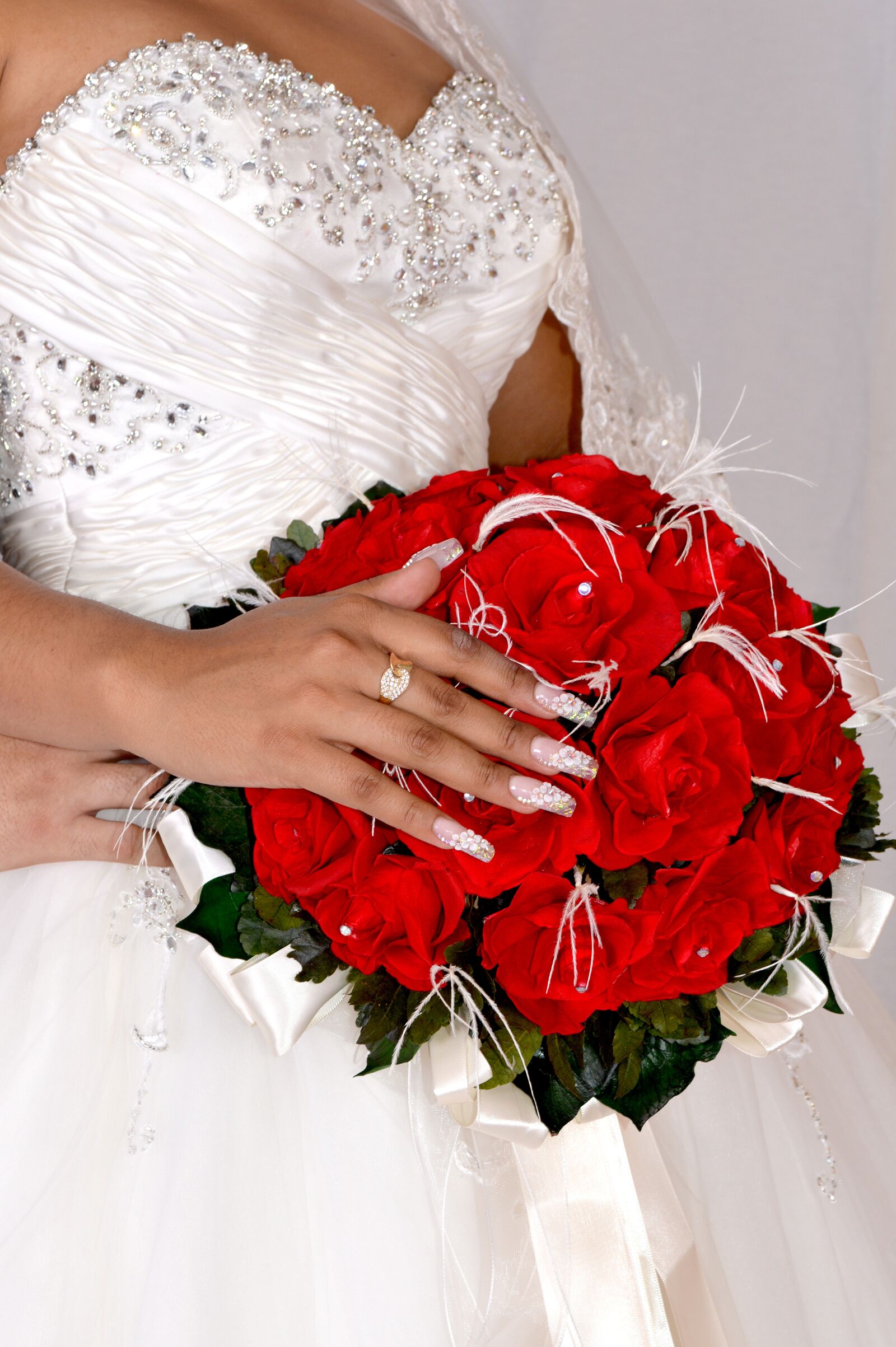 Nikon D3200 sample photo. Wedding, bouquet, ring photography