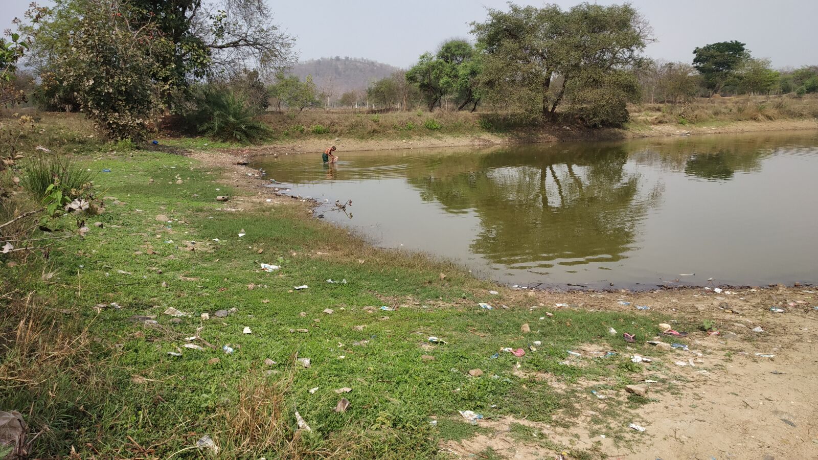 Xiaomi Redmi Note 5 Pro sample photo. India village pond, indian photography