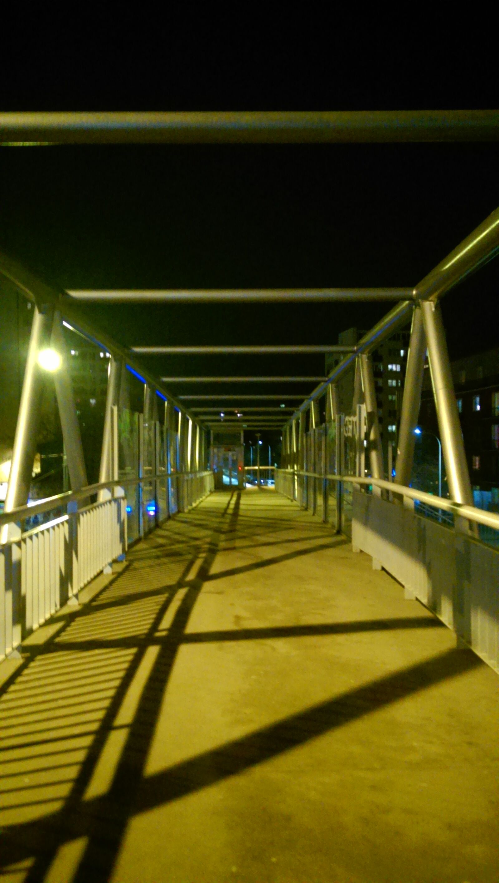 HTC ONE MINI sample photo. Footbridge, night photography