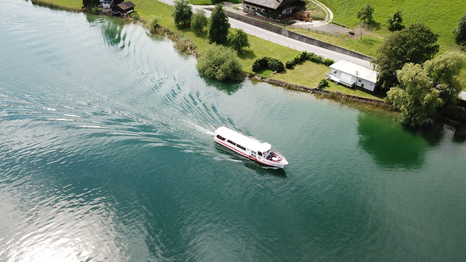 DJI FC220 sample photo. Boat, lake, nature photography