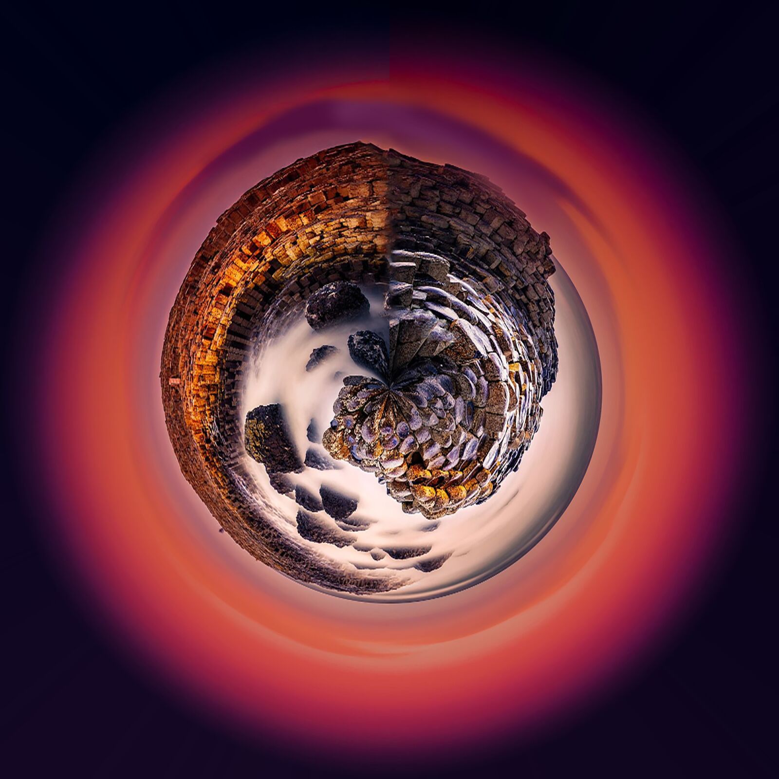 Nikon D800 sample photo. Giant's causeway, ring diagram photography