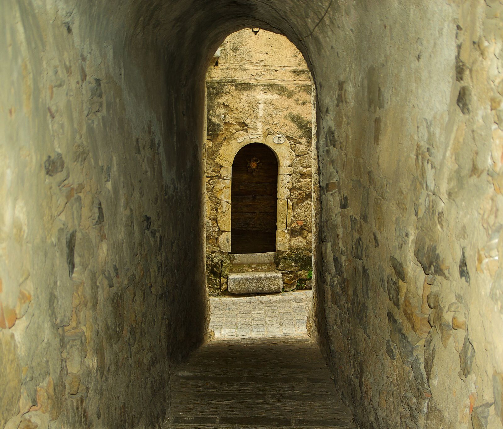 Pentax K10D sample photo. Medieval village, lane, pavers photography