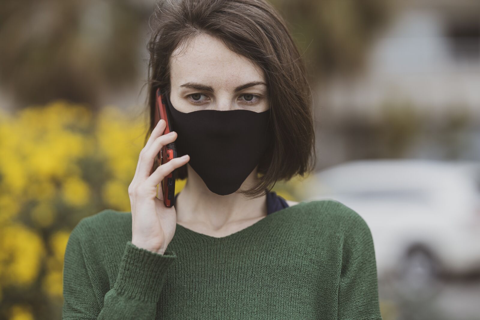Canon EOS R + Canon RF 85mm F1.2L USM sample photo. Mask, coronavirus, quarantine photography