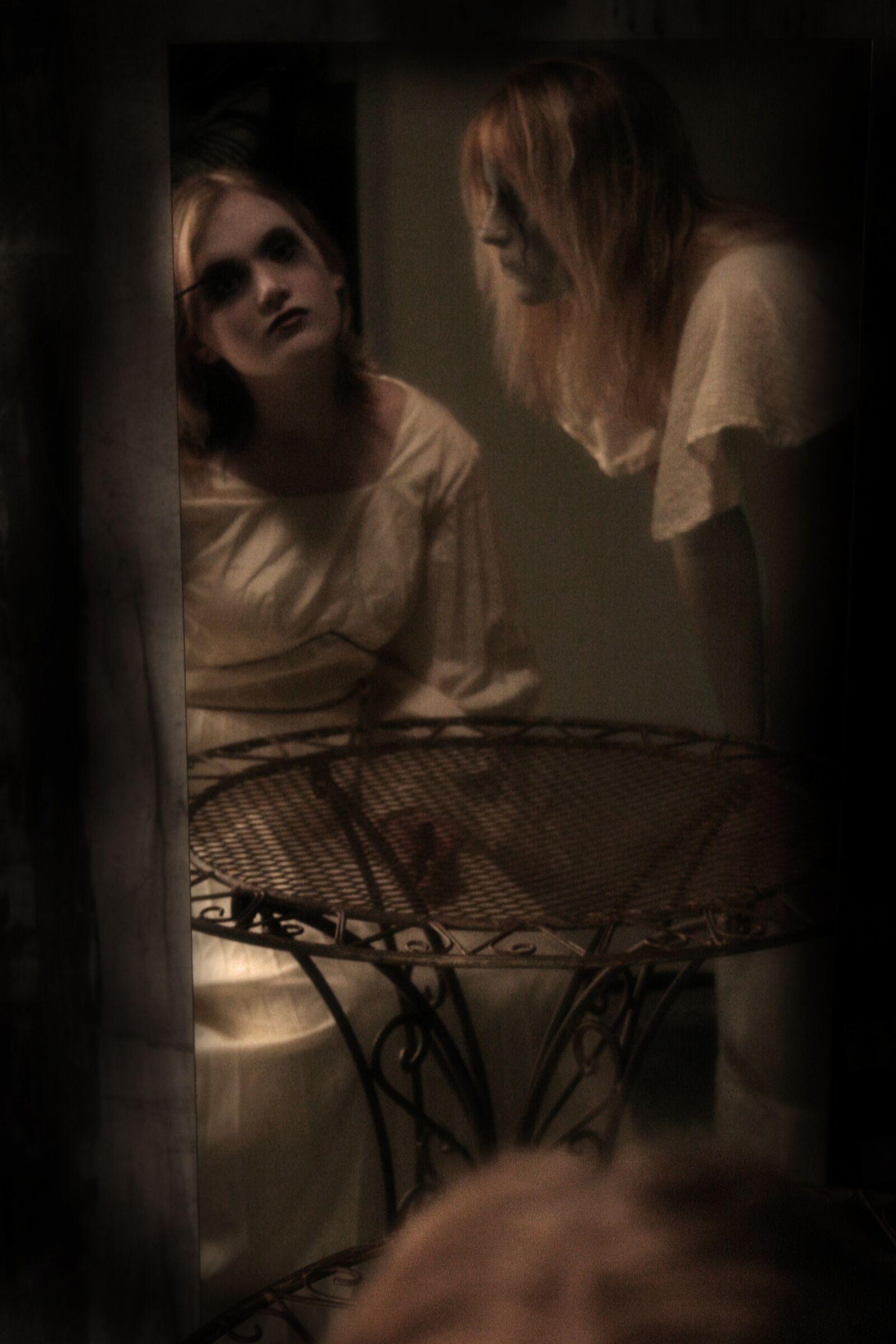 Canon EOS 20D sample photo. Mirror, scary, make-up photography