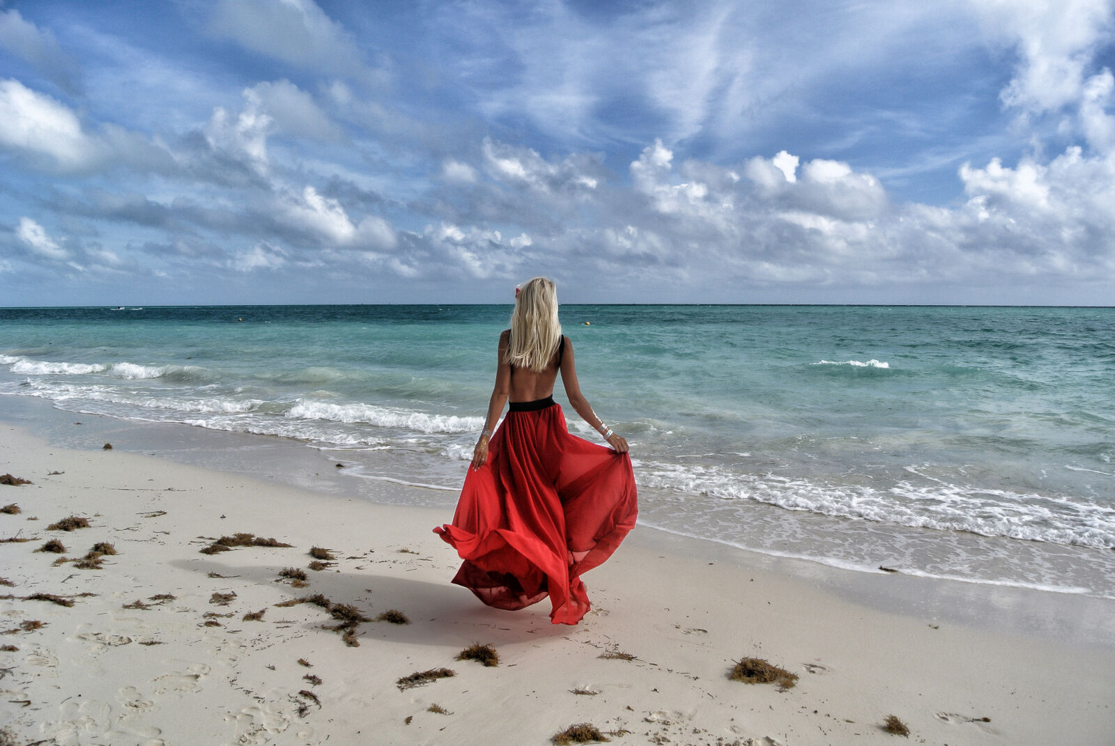 Nikon 1 J1 sample photo. Woman, wearing, red, dress photography