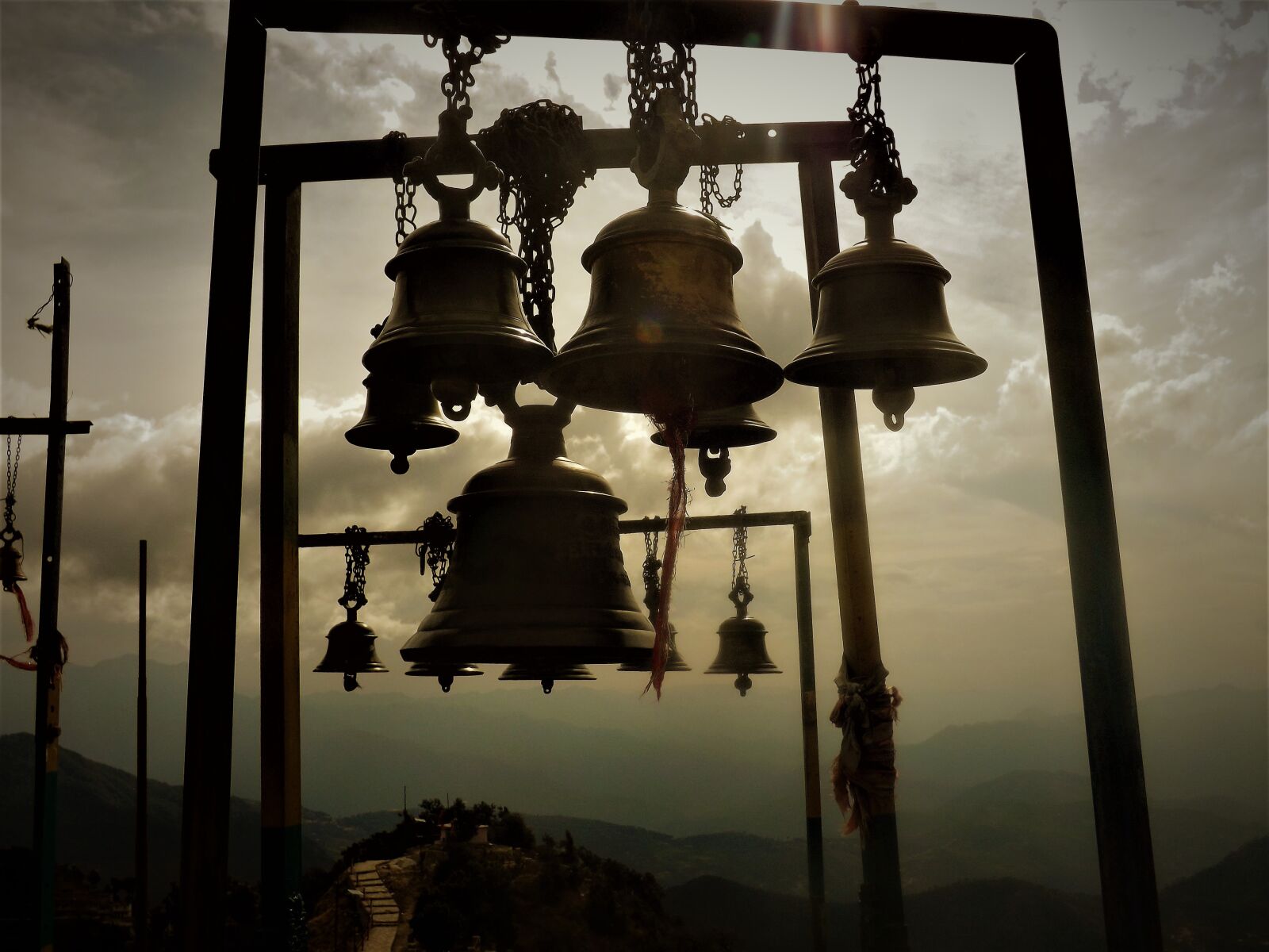 Fujifilm FinePix S4500 sample photo. Mountain, bell, hindu temple photography