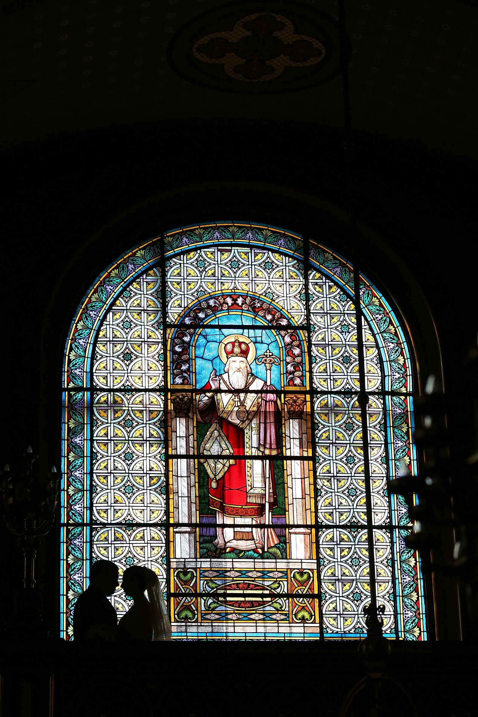 Canon EOS 5D Mark III sample photo. Religious, darkness, shadow, stained photography