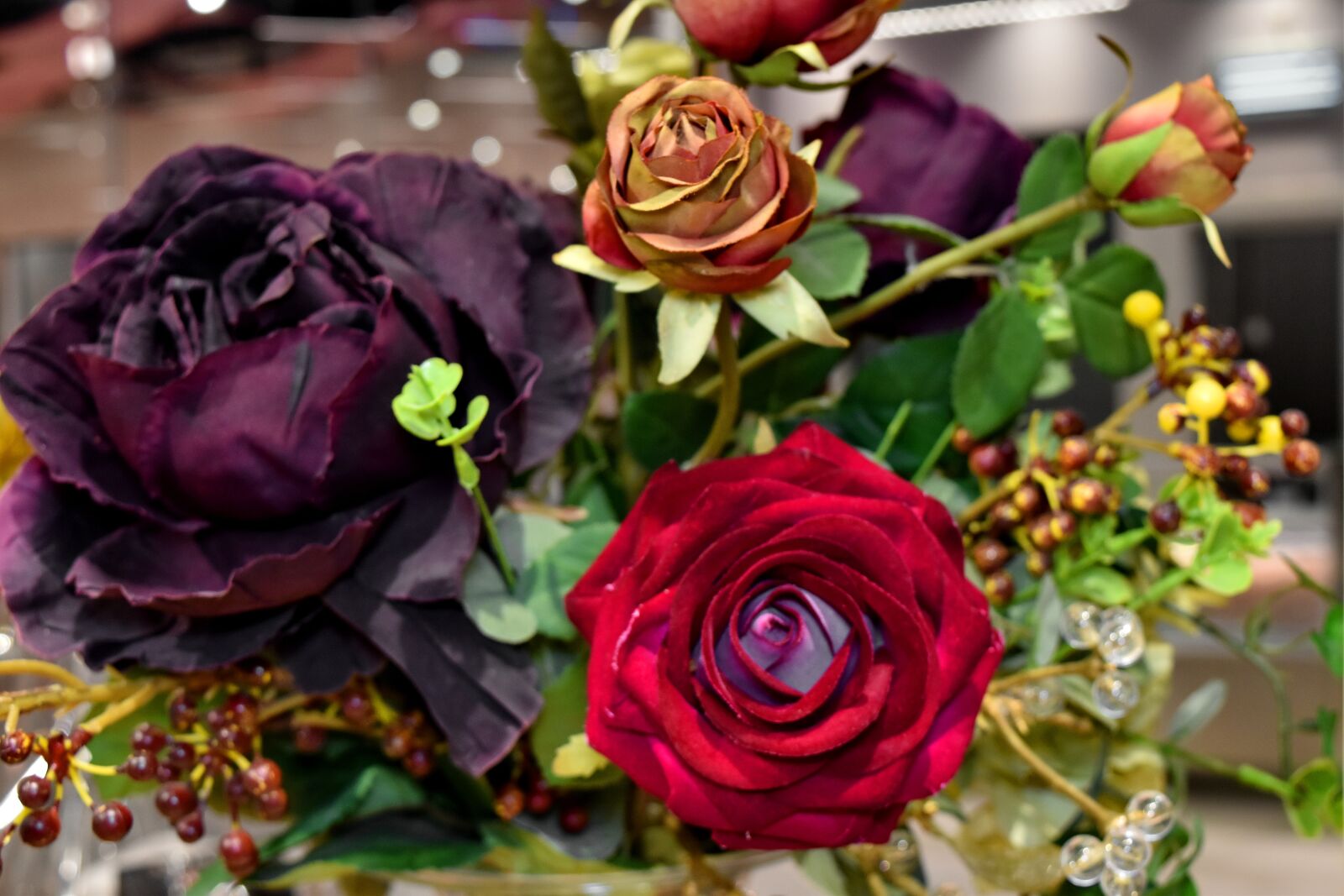Nikon D5500 sample photo. Boutique, decoration, purplish, rose photography