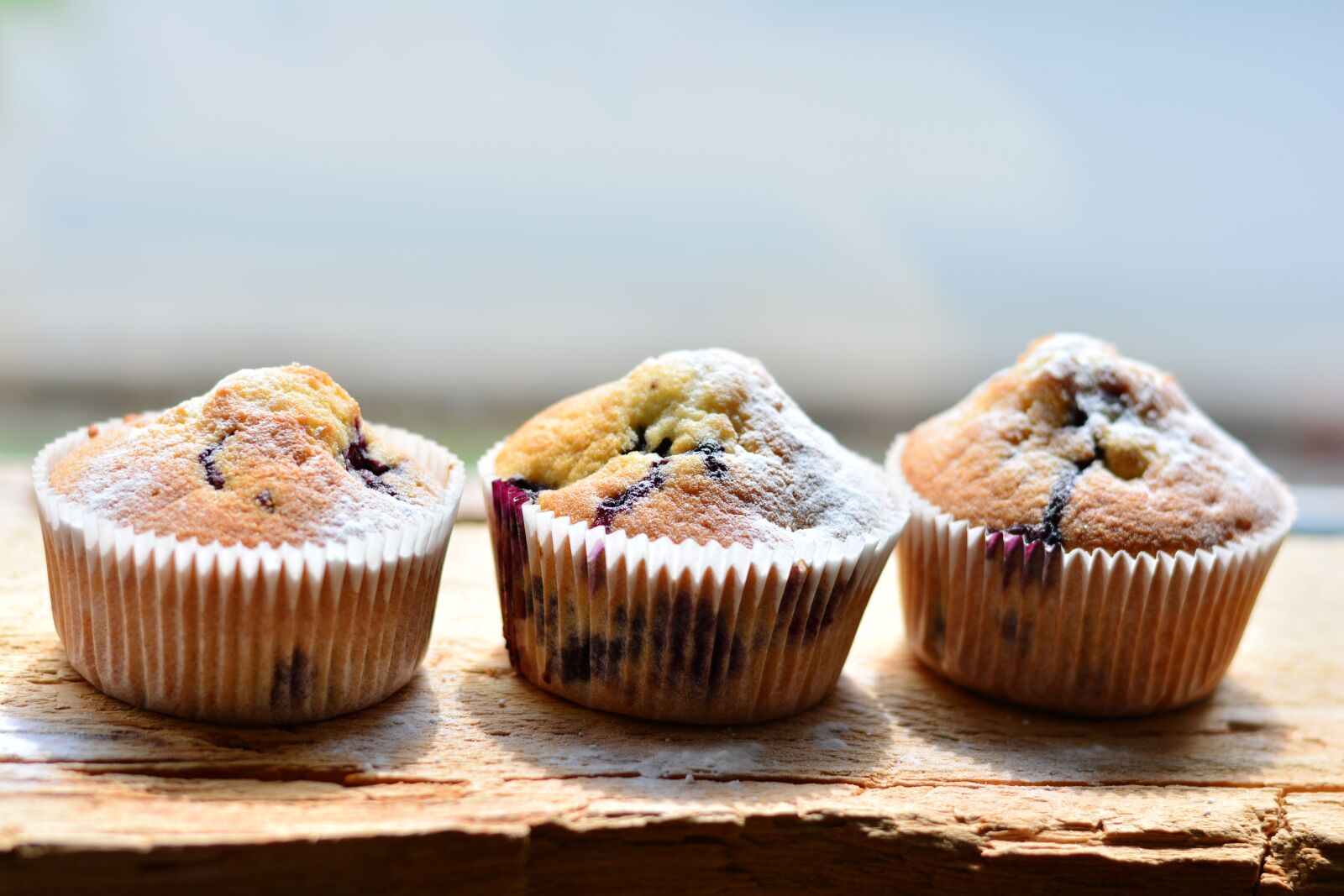 Nikon D5200 sample photo. Muffins, blueberry muffins, bake photography