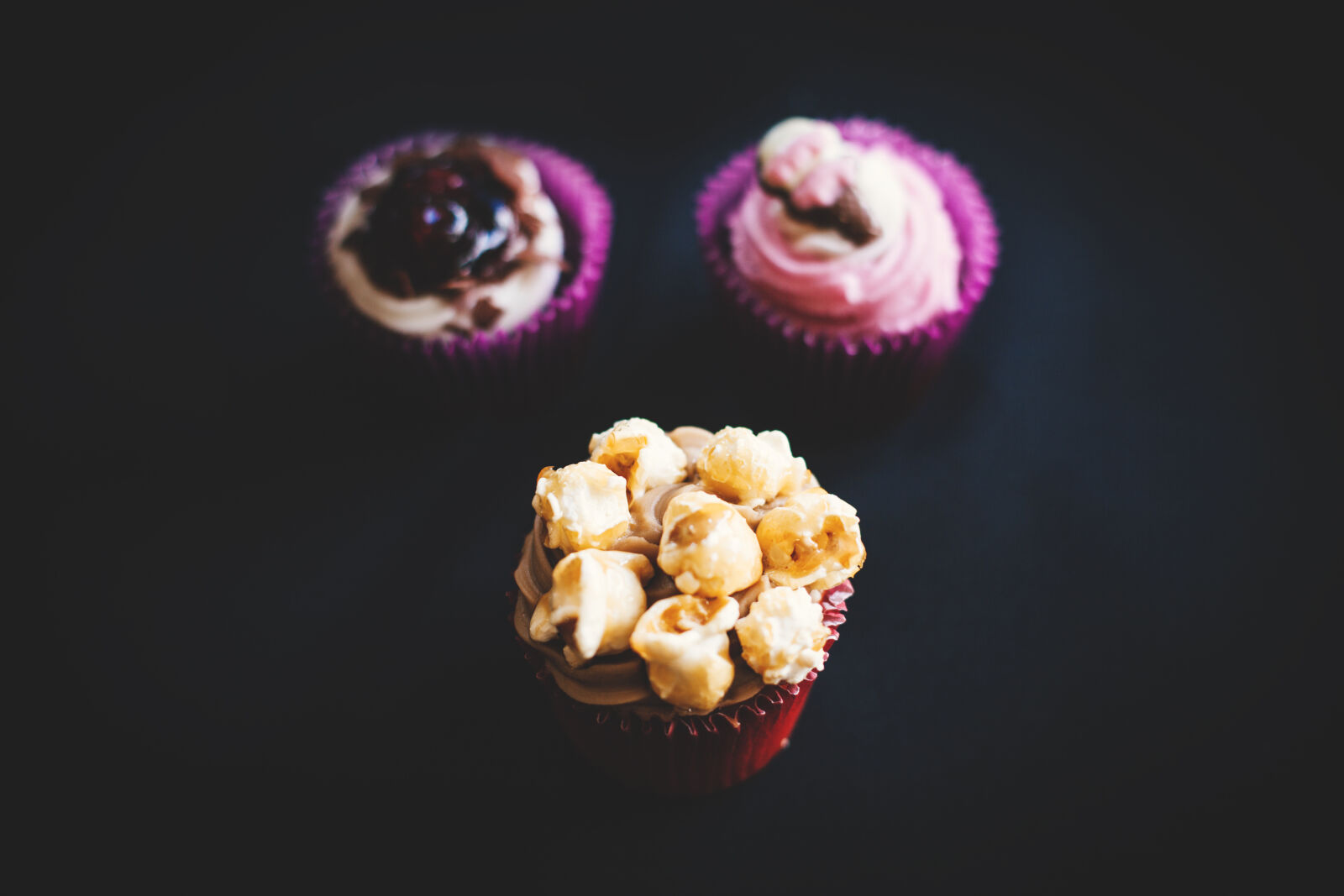 Canon EOS 5D Mark II sample photo. Yellow, and, brown, cupcake photography