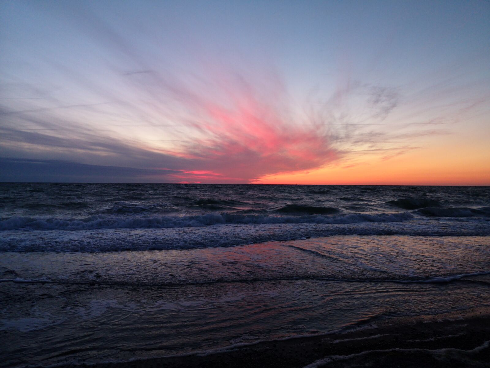 HUAWEI CLT-L09 sample photo. Sea, sunset, romantic photography