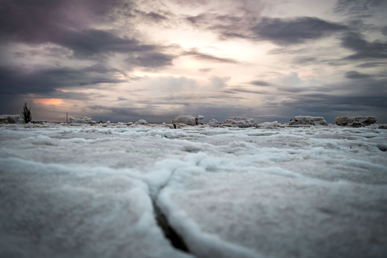 Nikon D5500 sample photo. Sunset, ice, snow photography