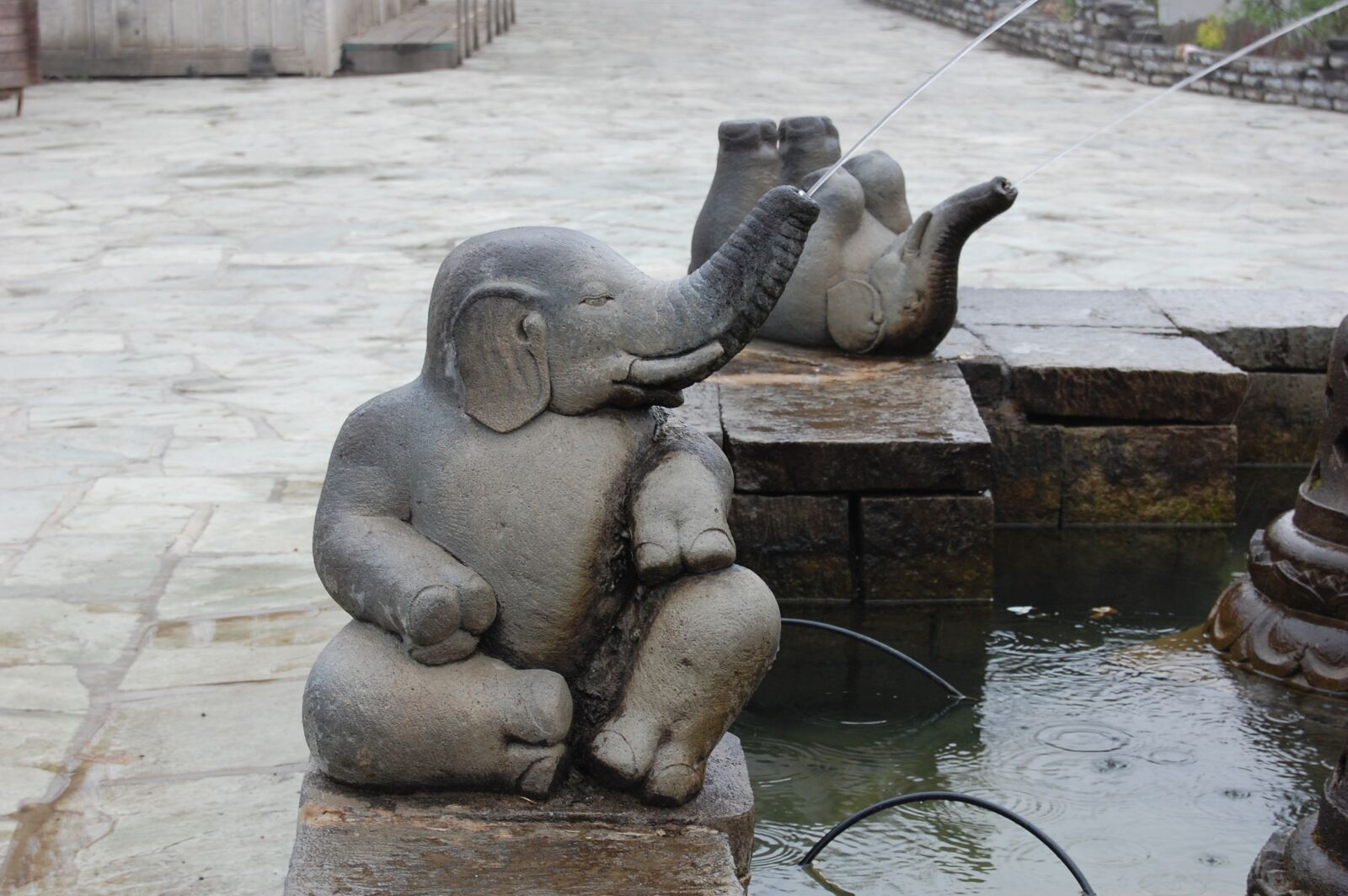 Nikon D40 sample photo. Elephant, fountain, sculpture photography