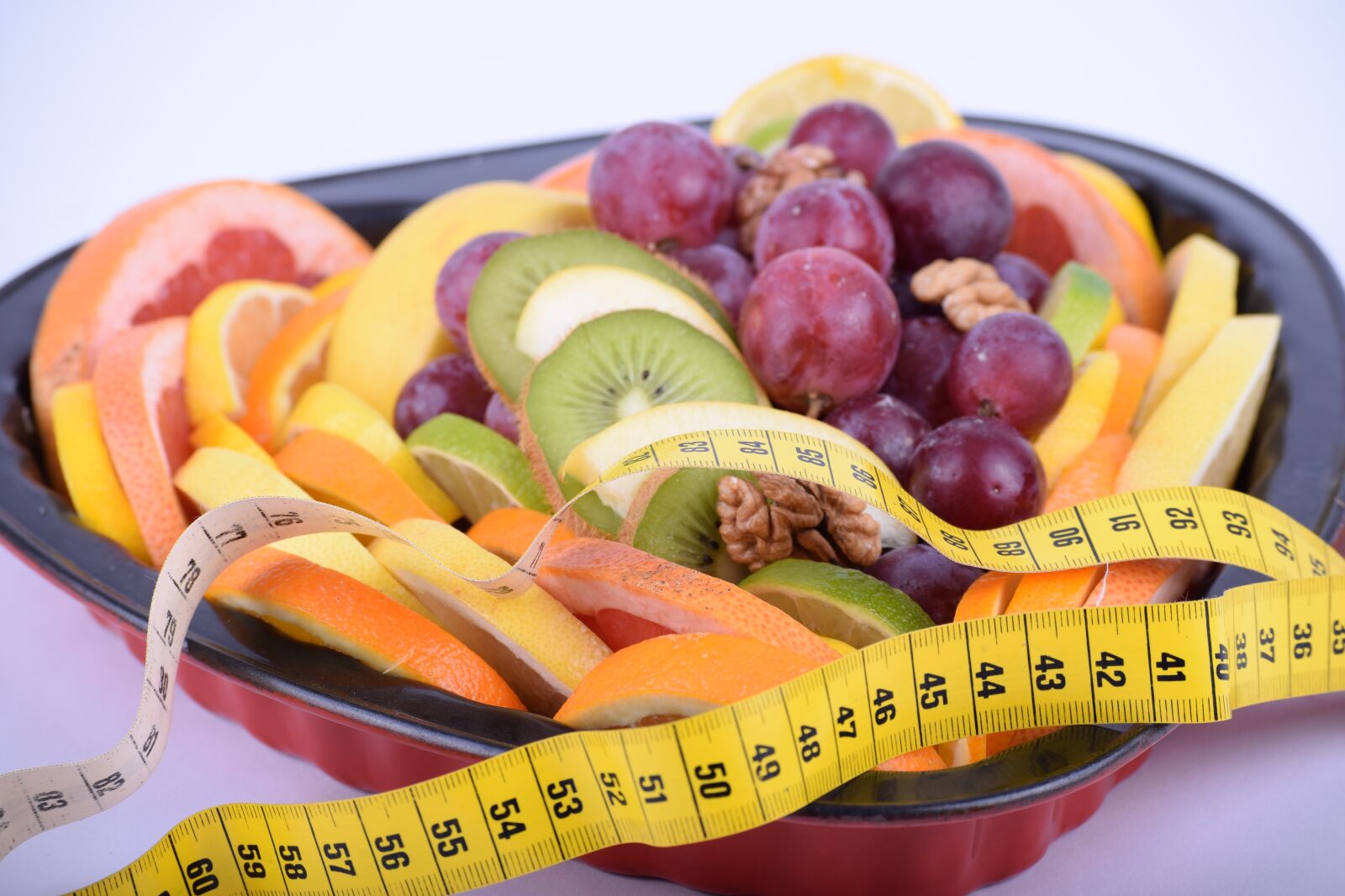 Nikon D3300 sample photo. Kiwi, grapes, grapefruit photography