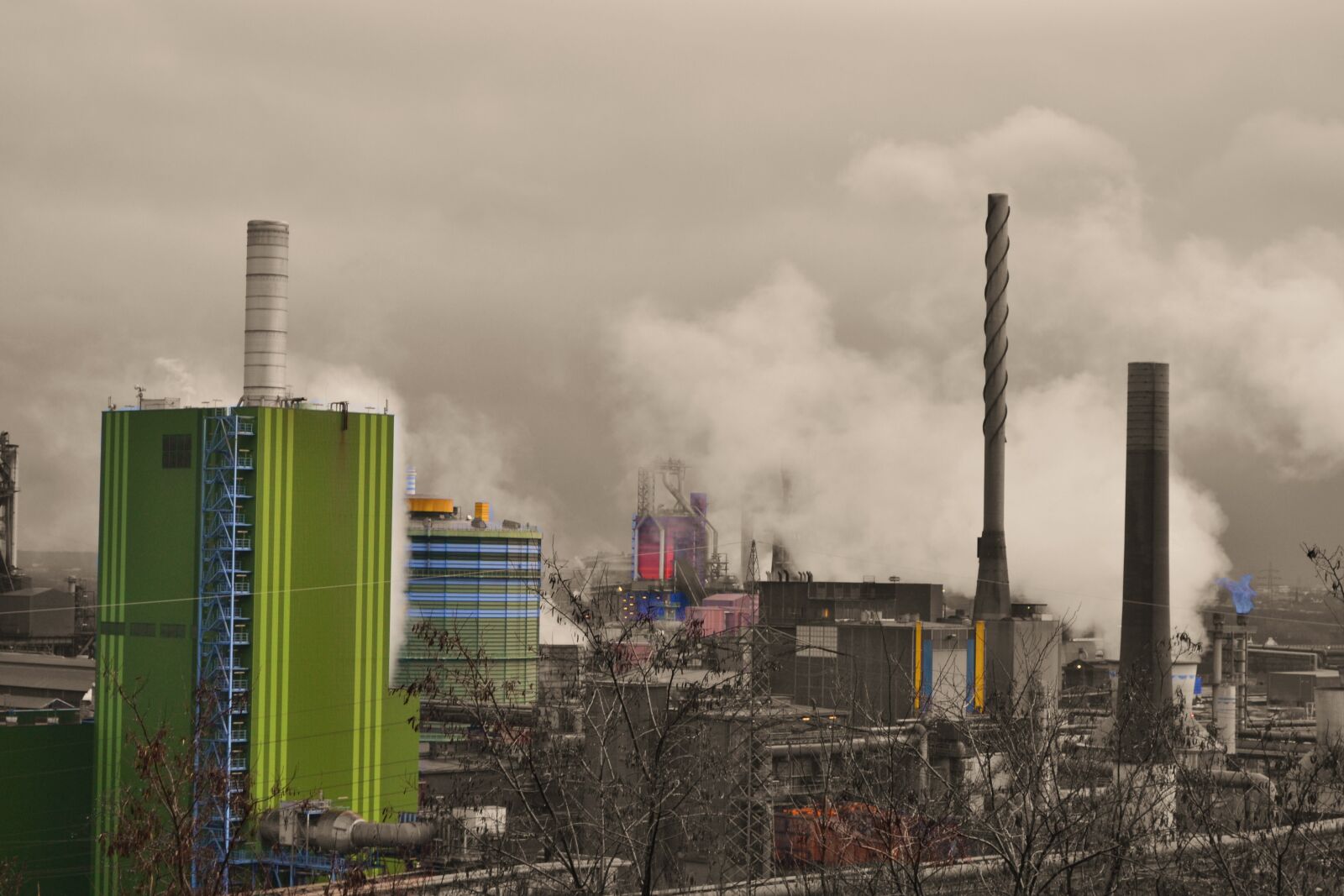Nikon D3100 sample photo. Thyssen, steel, stahwerk photography