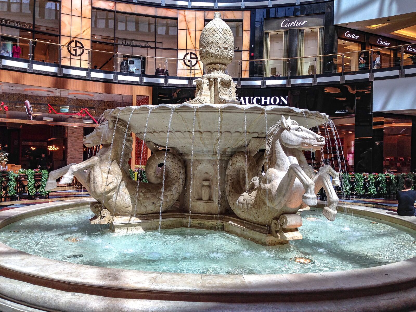iPhone 5 back camera 4.12mm f/2.4 sample photo. Fountain, water, indoor photography
