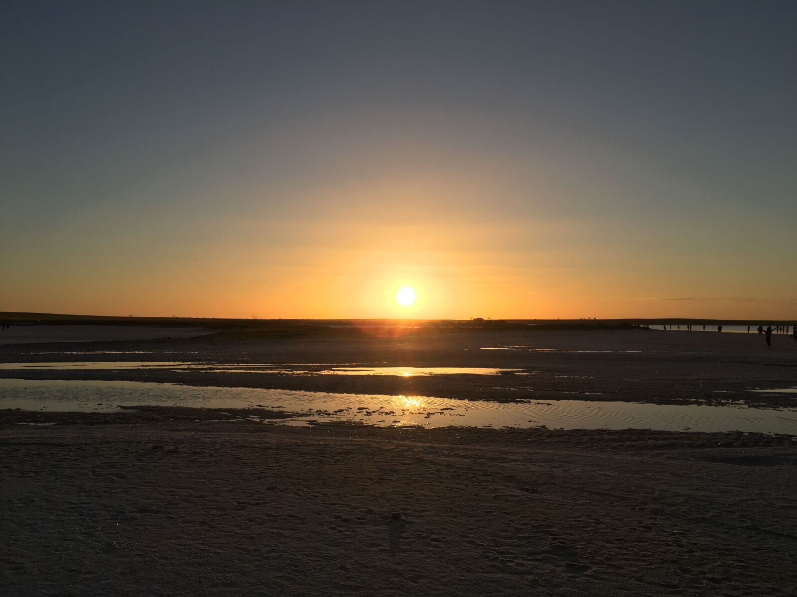 iPhone SE back camera 4.15mm f/2.2 sample photo. Salt, lake, sunset photography