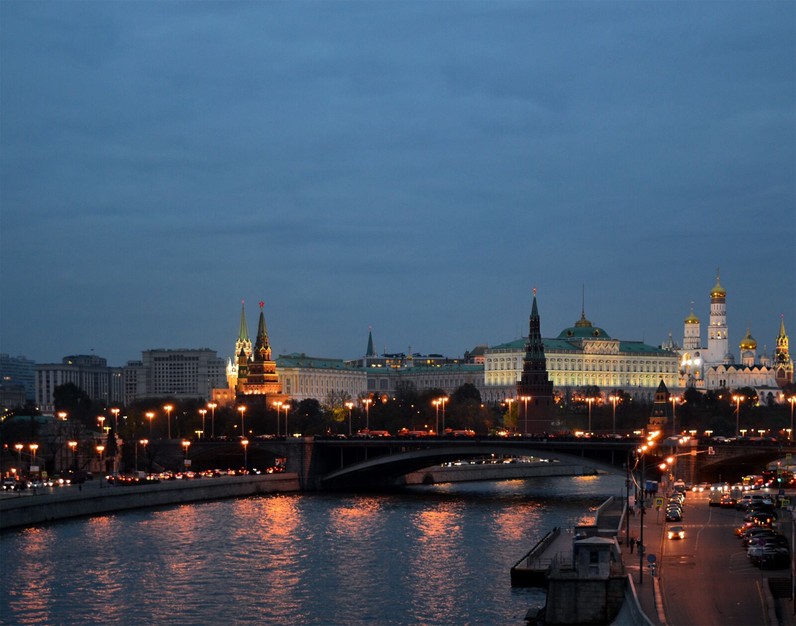 Nikon D3200 sample photo. Night moscow, moscow lights photography