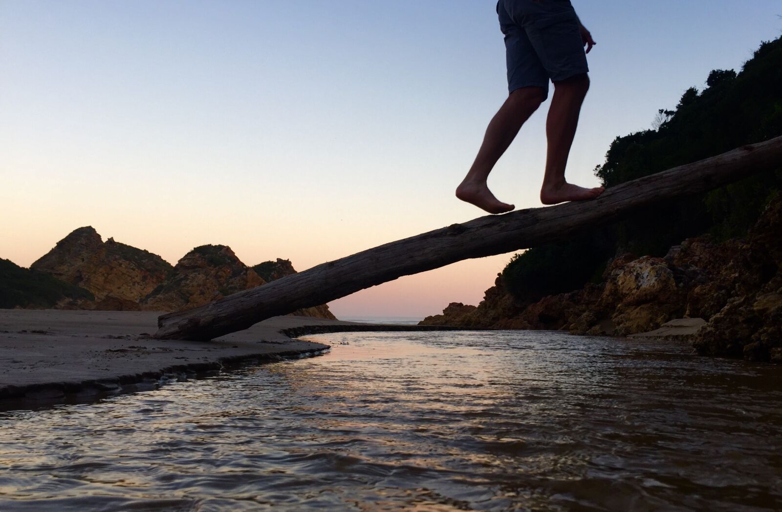 Apple iPhone 6 sample photo. Bushes, crossing, ocean, orange photography