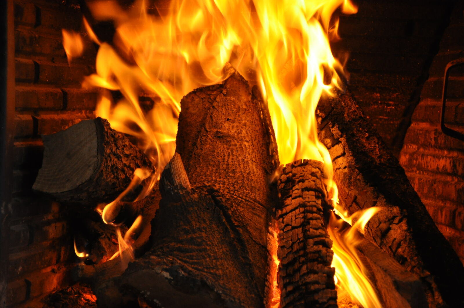 Nikon D90 sample photo. Dark, fire, fireplace, firewood photography