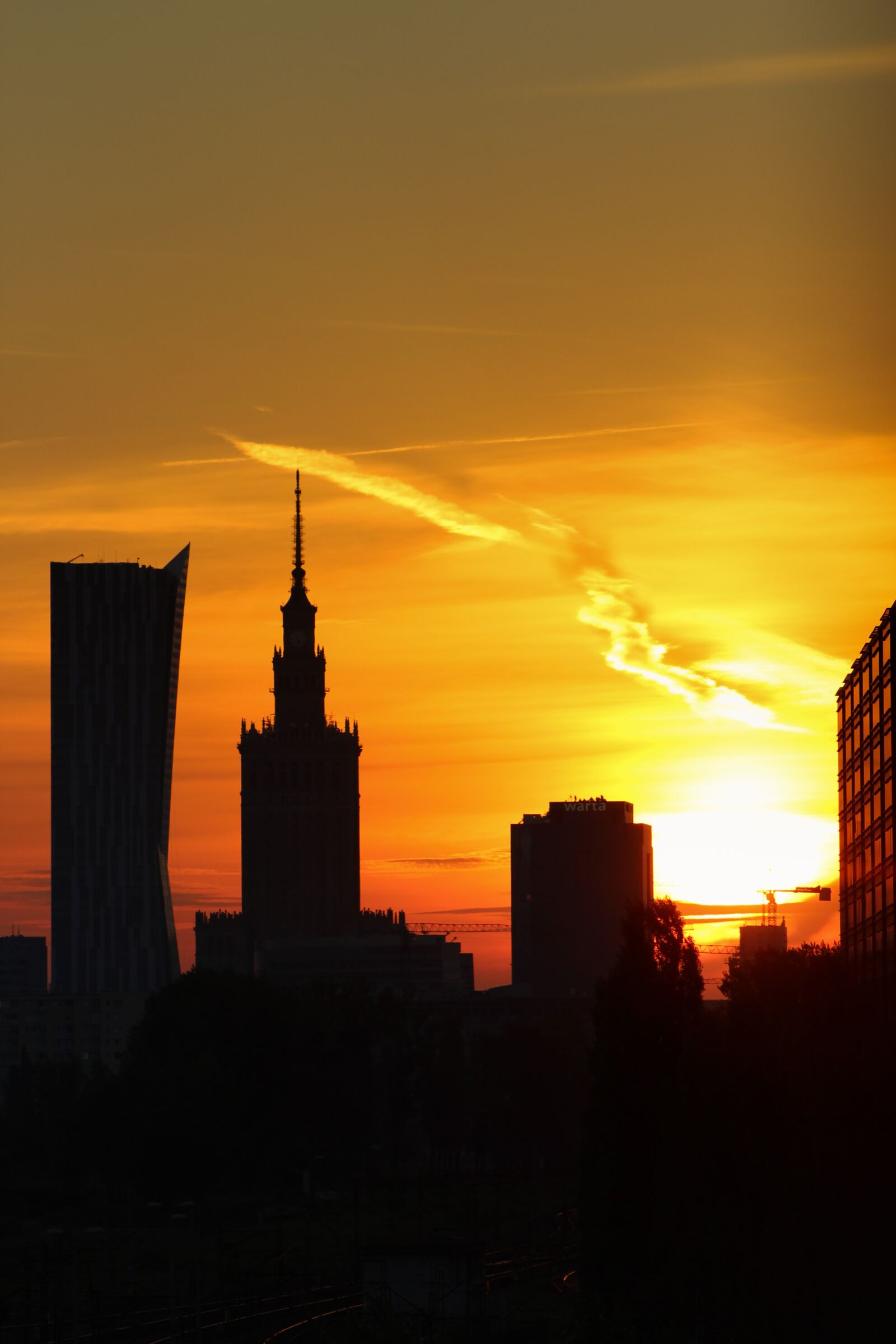 Canon EF75-300mm f/4-5.6 sample photo. Warsaw, sunrise, the sun photography
