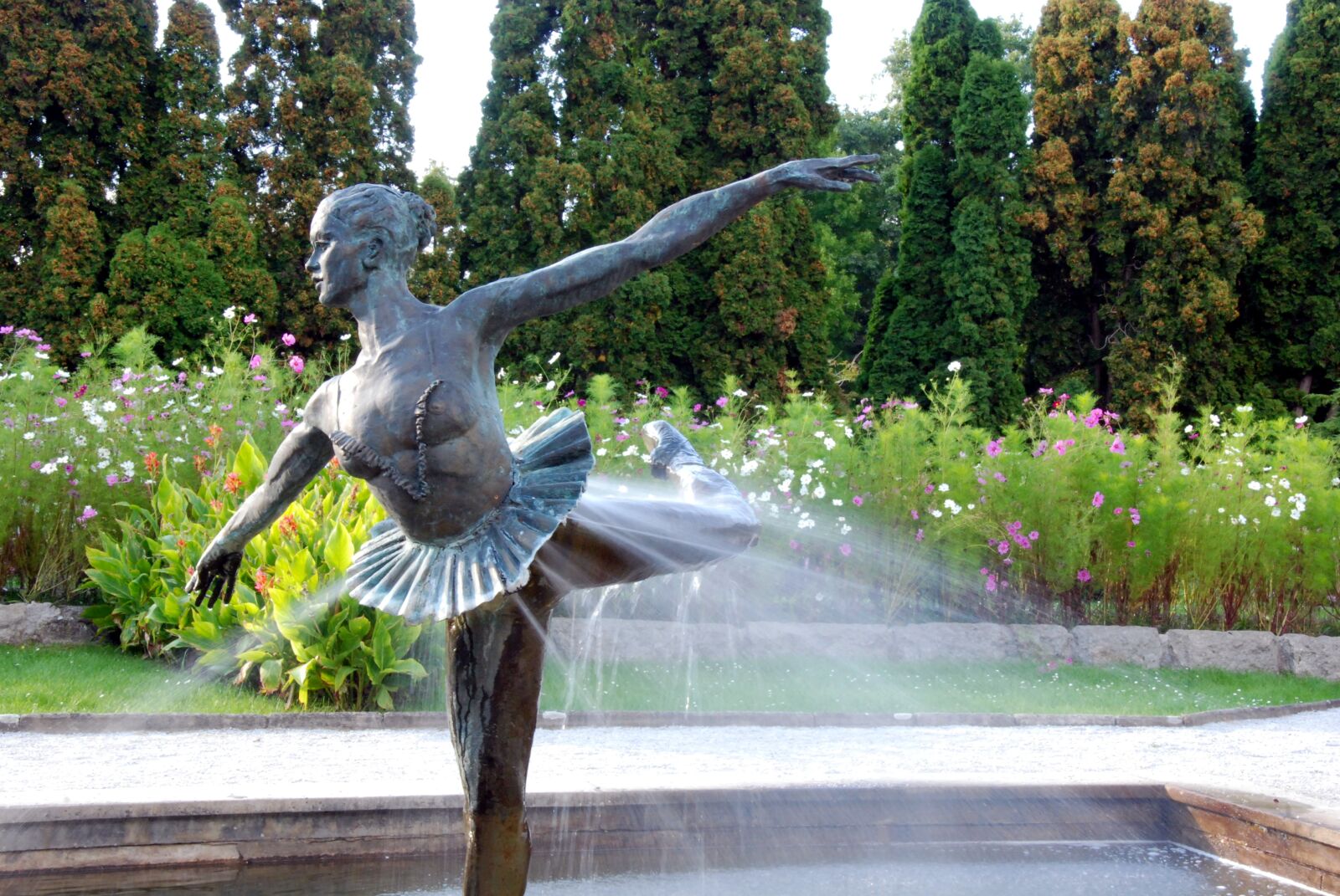 Nikon D80 sample photo. Fountain, park, sculpture photography