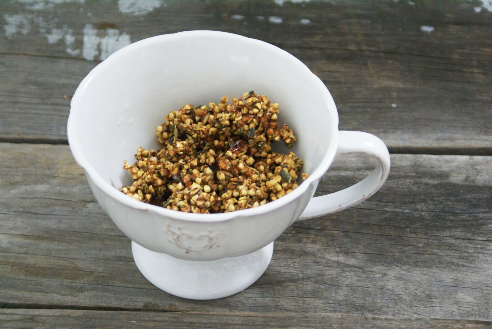 Sony Alpha DSLR-A100 sample photo. Buckwheat, granola, breakfast photography