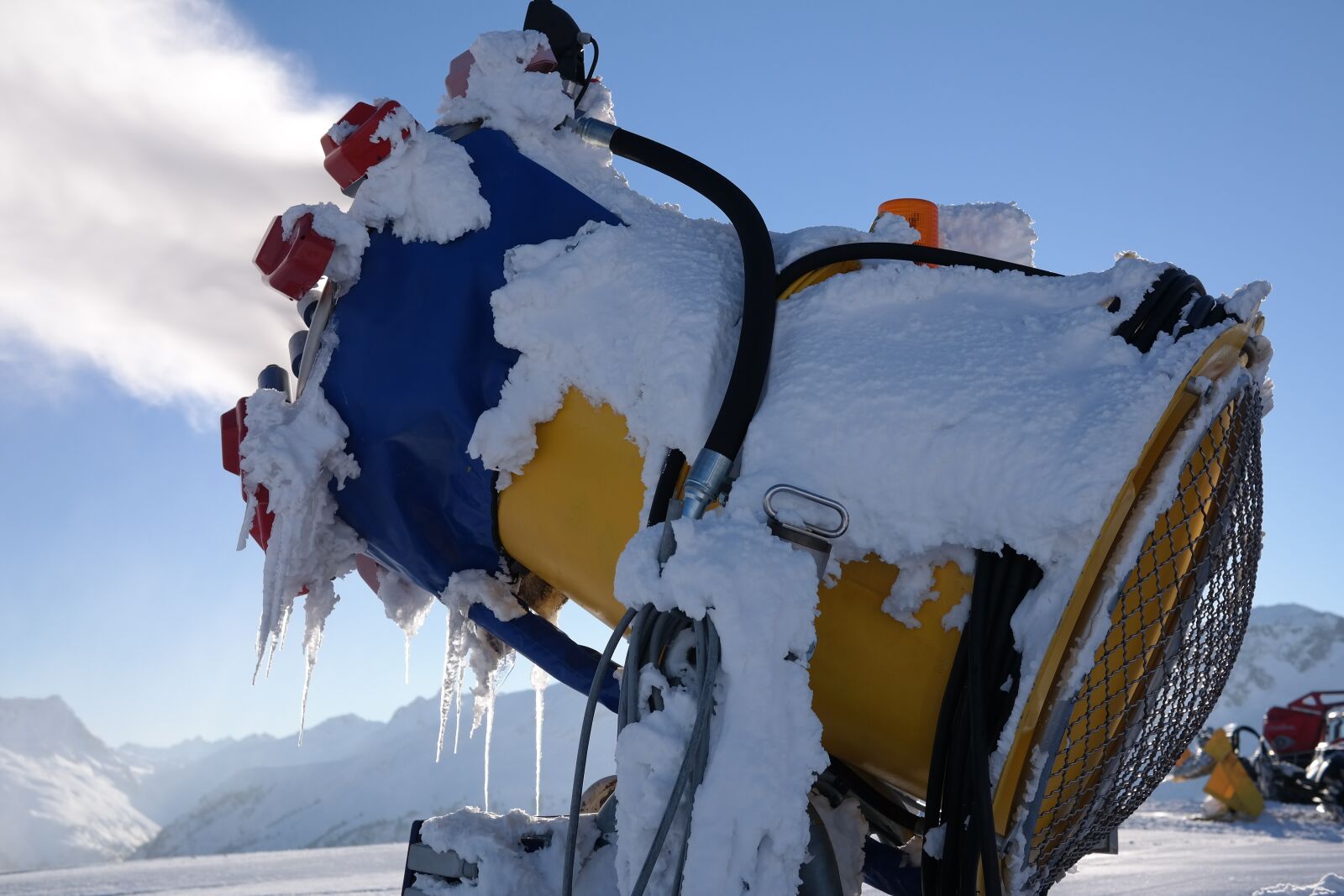 Samsung NX300 sample photo. Snow cannon, snow, snow photography