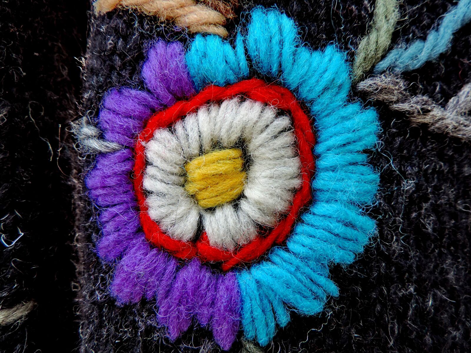 Nikon Coolpix P520 sample photo. Handmade, textile, wool, flower photography