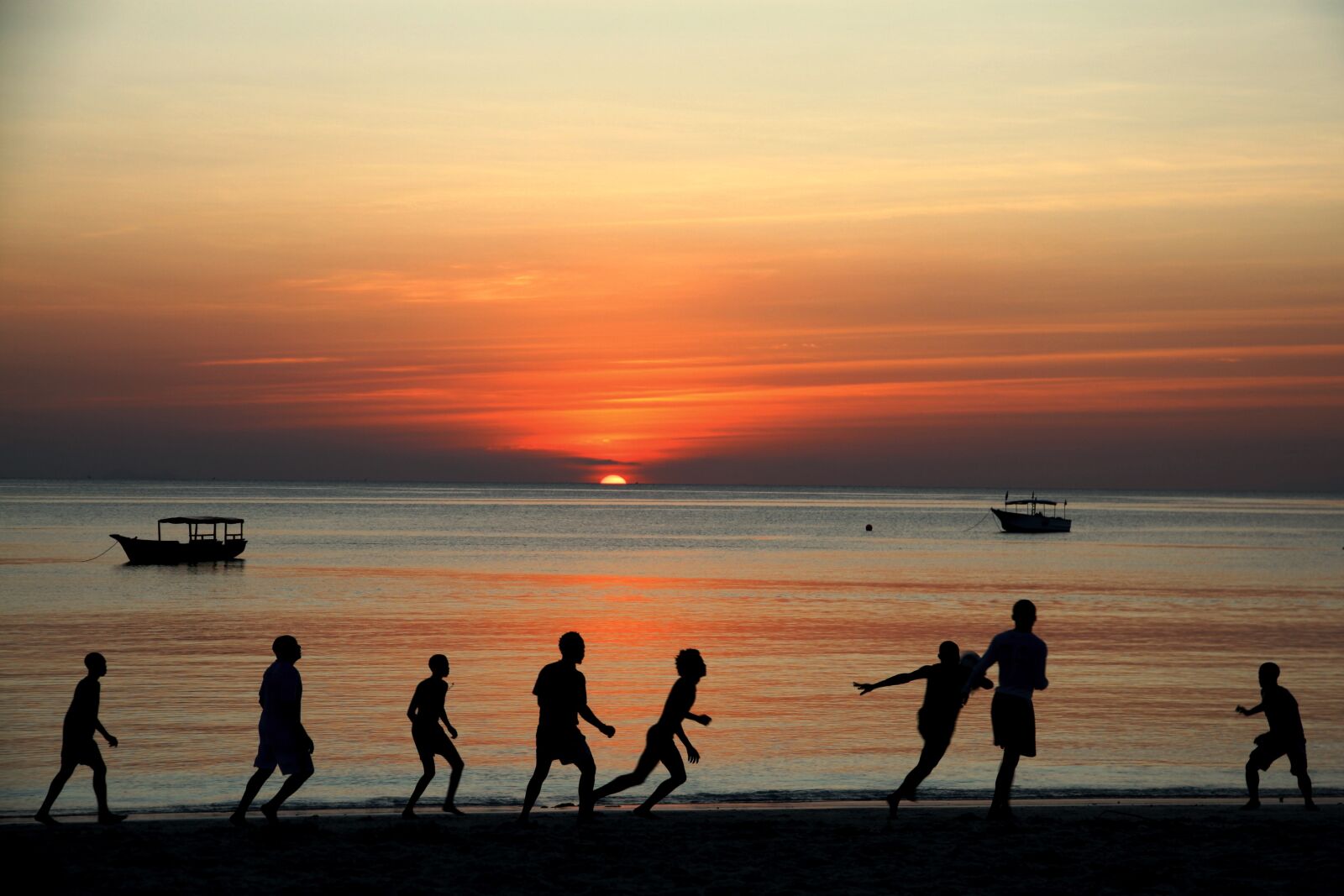 Canon EOS 500D (EOS Rebel T1i / EOS Kiss X3) sample photo. Football, sunset, zanzibar photography