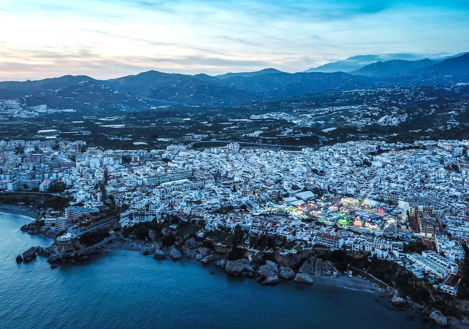 DJI FC220 sample photo. Sunset, nerja, fair photography