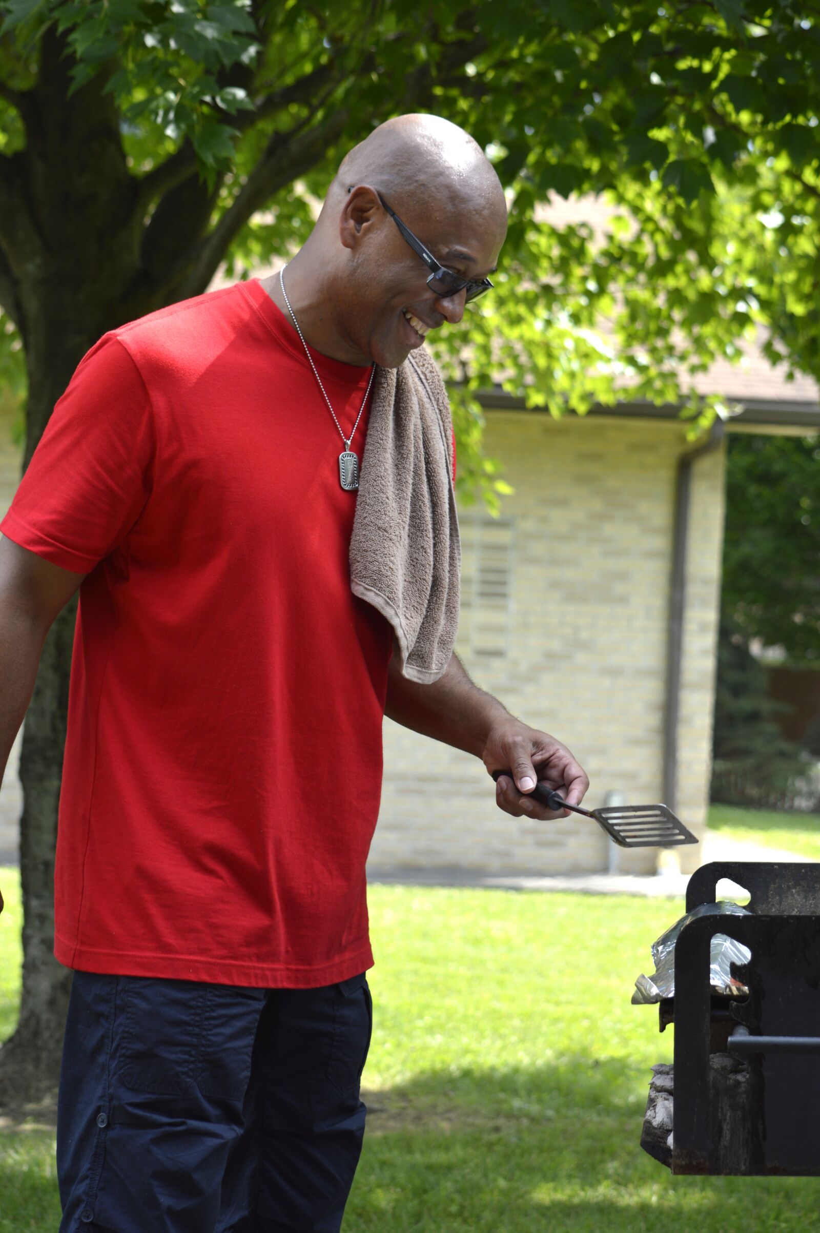 Nikon D3200 sample photo. Bald, bbq, cooking photography