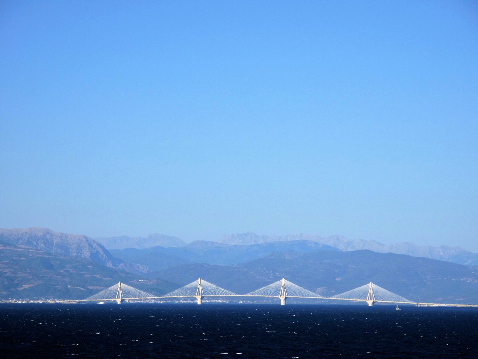 Canon PowerShot G10 sample photo. Aegean sea, bridge, blue photography