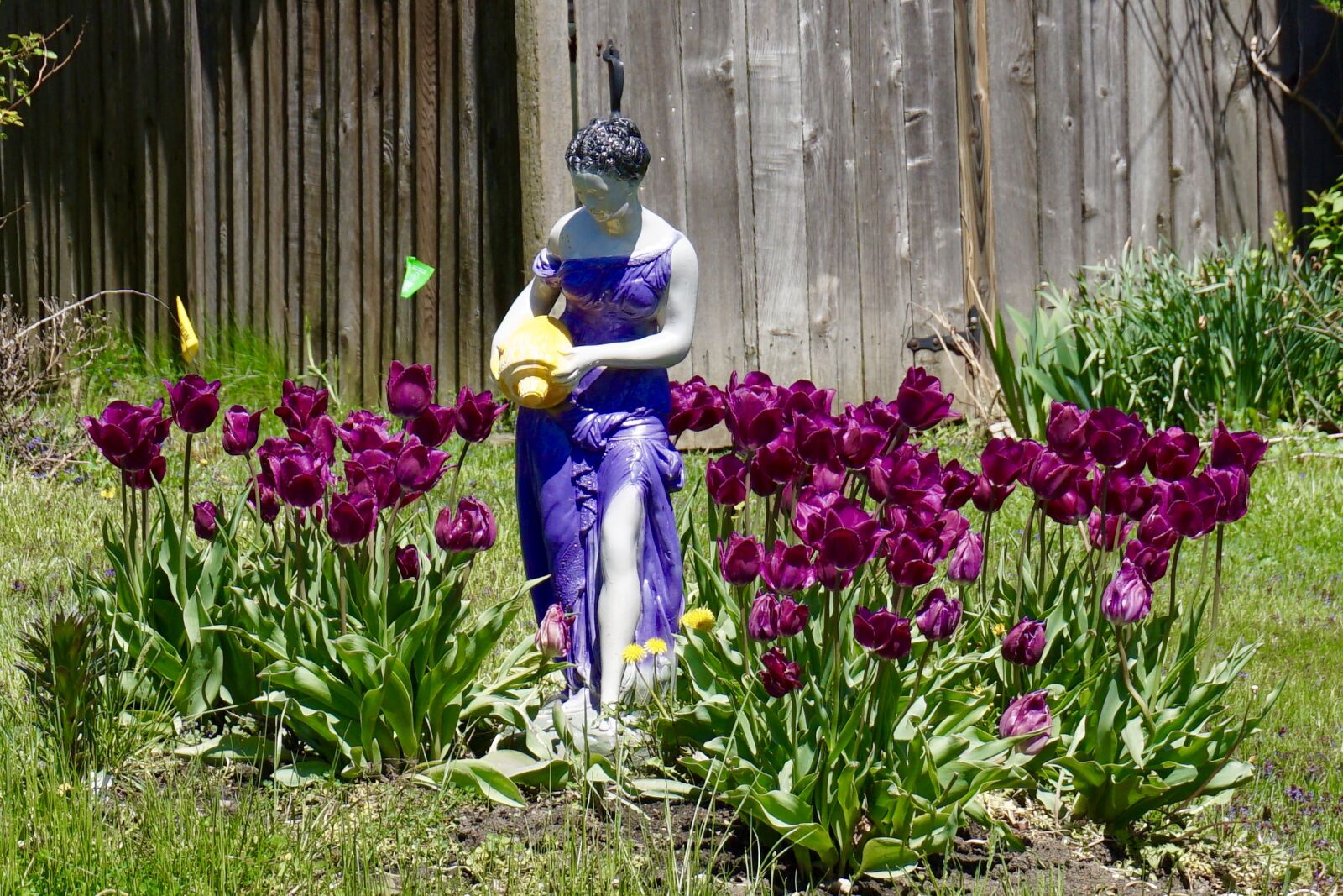 Sony a5100 sample photo. Garden sculpture, statue, garden photography