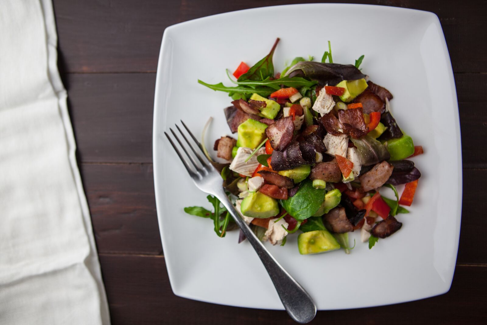 Canon EOS 5D Mark II sample photo. Bacon, avocado, salad photography